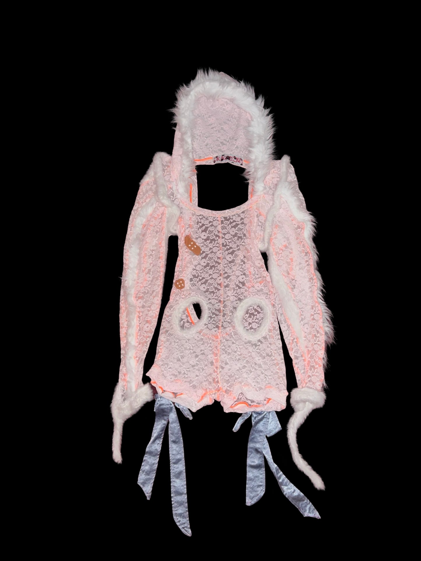 Playsuit with fluffy details
